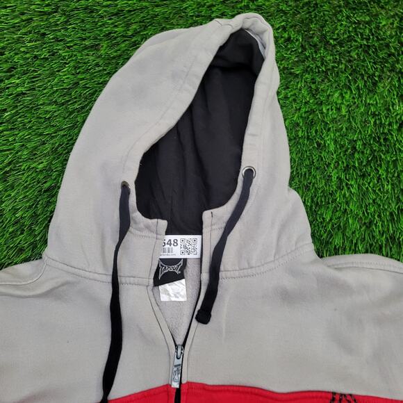TapOut Hoodie XL 23x25 Colorblock Black Red Gray - Picture 10 of 15